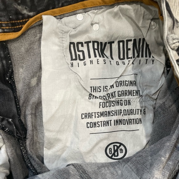 Mens 8ighth Dstrkt Rouched legs Jeans - Picture 6 of 7